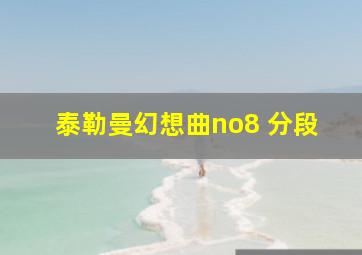 泰勒曼幻想曲no8 分段